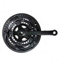 Código:95484 Pé de vela triplo 28-38-48 dentes aço preto c/protetor