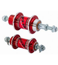 Código:955735 Cubo dianteiro/traseiro alumínio 36f c/ rolamento vermelho (par)