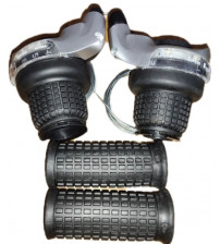 Código:956763 Alavanca câmbio alumínio Grip-Shift 7vel c/ cabos /conduites e manoplas