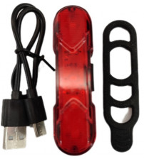 Código:956799 Pisca traseiro 5 leds recarregável USB