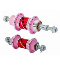 Código:957810 Cubo dianteiro/traseiro alumínio 36f c/ rolamento rosa (par)